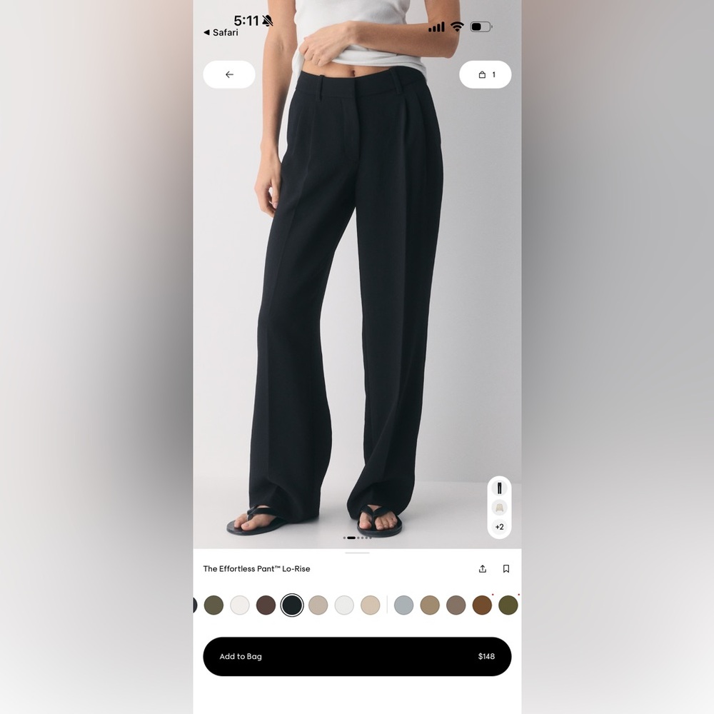 Aritzia Black Effortless pants